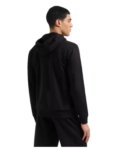 Felpa Uomo nera in cotone con tasca a canguro 7M000230 AF13512|EA7 Felpa Uomo nera in cotone con tasca a canguro 7M000230 AF13512|EA7