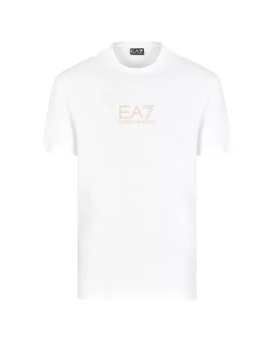 T-shirt Uomo bianca in jersey con stampa 7M000301 AF13739|EA7