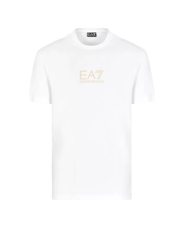 T-shirt Uomo bianca in jersey con stampa 7M000301 AF13739|EA7 T-shirt Uomo bianca in jersey con stampa 7M000301 AF13739|EA7
