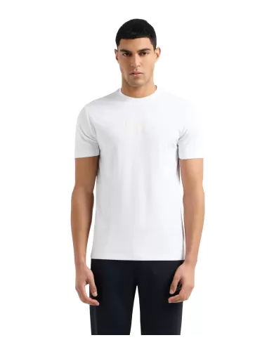 T-shirt Uomo bianca in jersey con stampa 7M000301 AF13739|EA7