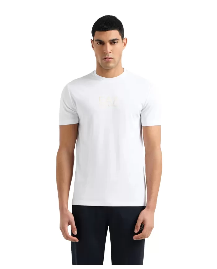 T-shirt Uomo bianca in jersey con stampa 7M000301 AF13739|EA7 T-shirt Uomo bianca in jersey con stampa 7M000301 AF13739|EA7