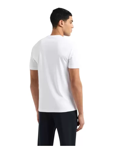 T-shirt Uomo bianca in jersey con stampa 7M000301 AF13739|EA7