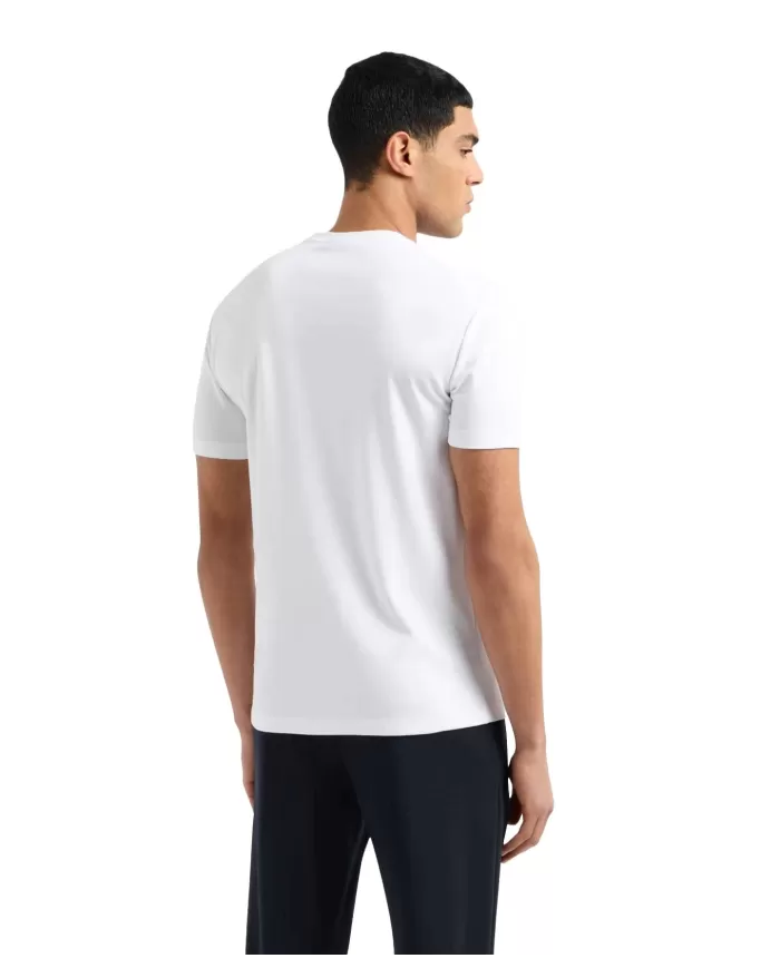 T-shirt Uomo bianca in jersey con stampa 7M000301 AF13739|EA7 T-shirt Uomo bianca in jersey con stampa 7M000301 AF13739|EA7