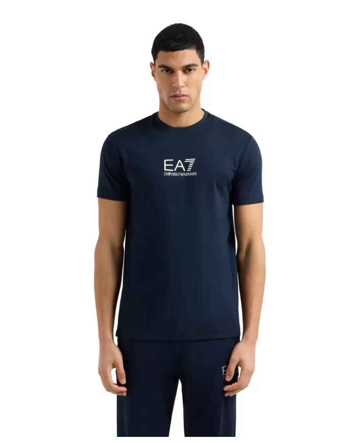 T-shirt Uomo blu in jersey con stampa 7M000301 AF13739|EA7 T-shirt Uomo blu in jersey con stampa 7M000301 AF13739|EA7