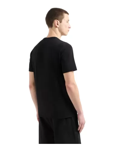 T-shirt Uomo nera in jersey con stampa 7M000301 AF13739|EA7