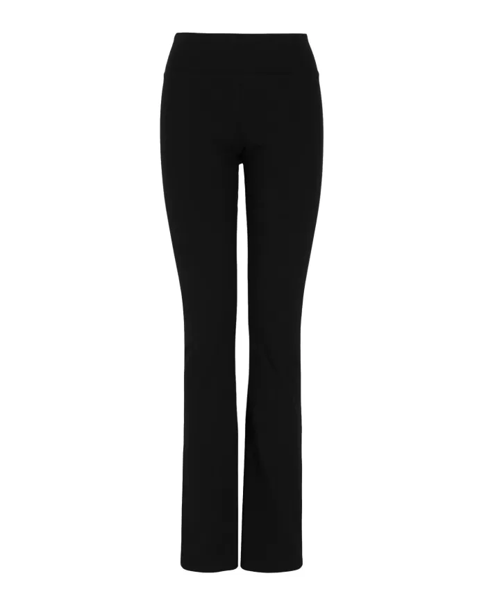 Leggings Donna nero in cotone a zampetta 7W000081 AF12484|EA7 Leggings Donna nero in cotone a zampetta 7W000081 AF12484|EA7
