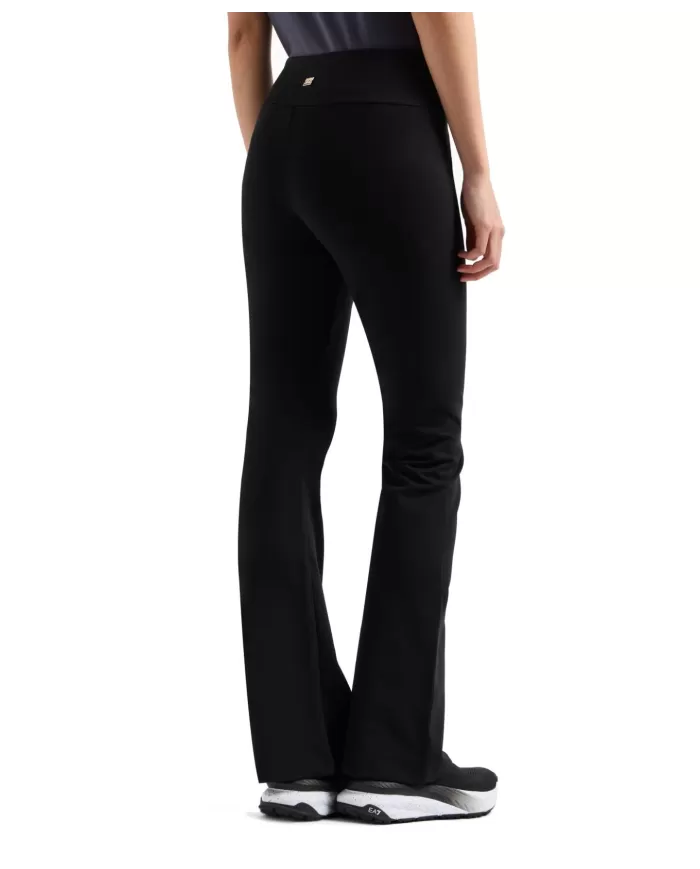 Leggings Donna nero in cotone a zampetta 7W000081 AF12484|EA7 Leggings Donna nero in cotone a zampetta 7W000081 AF12484|EA7