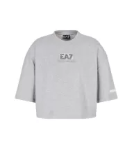 T-shirt Donna grigio melange in cotone 7W000177 AF12473|EA7 T-shirt Donna grigio melange in cotone 7W000177 AF12473|EA7