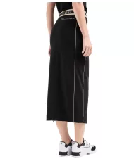 Gonna Donna nera in cotone lunga con spacchi 7W000279 AF12501|EA7 Gonna Donna nera in cotone lunga con spacchi 7W000279 AF12501|EA7