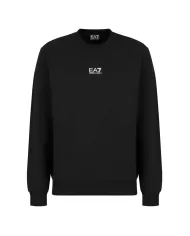 Felpa Uomo nera in cotone 8NPM30 PJVRZ|EA7 Felpa Uomo nera in cotone 8NPM30 PJVRZ|EA7