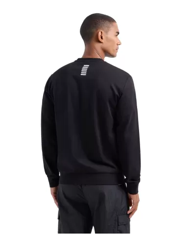 Felpa Uomo nera in cotone 8NPM30 PJVRZ|EA7