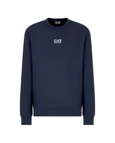 Felpa Uomo blu in cotone 8NPM30 PJVRZ|EA7