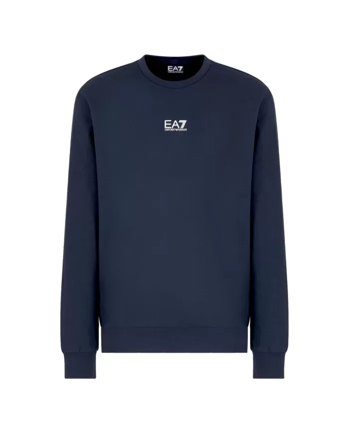 Felpa Uomo blu in cotone 8NPM30 PJVRZ|EA7 Felpa Uomo blu in cotone 8NPM30 PJVRZ|EA7