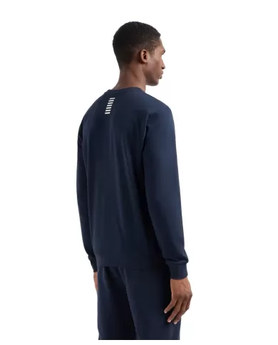 Felpa Uomo blu in cotone 8NPM30 PJVRZ|EA7