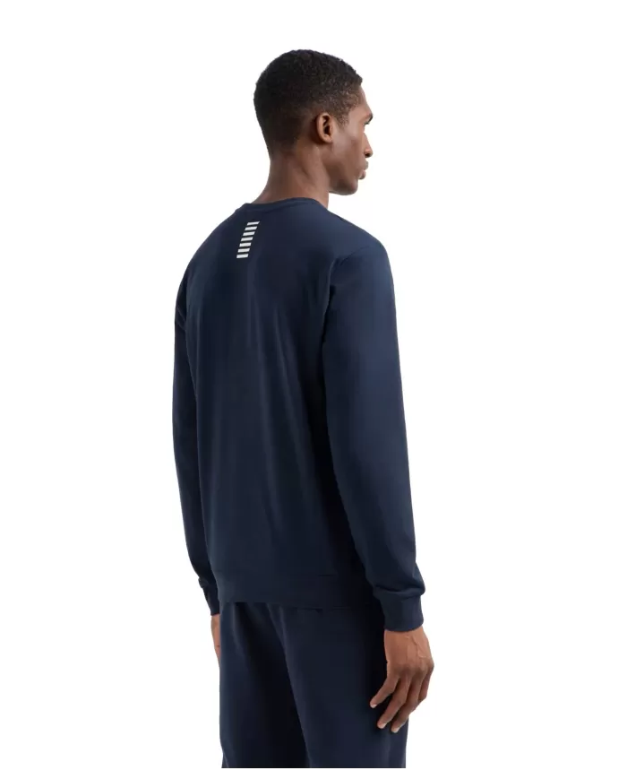 Felpa Uomo blu in cotone 8NPM30 PJVRZ|EA7 Felpa Uomo blu in cotone 8NPM30 PJVRZ|EA7