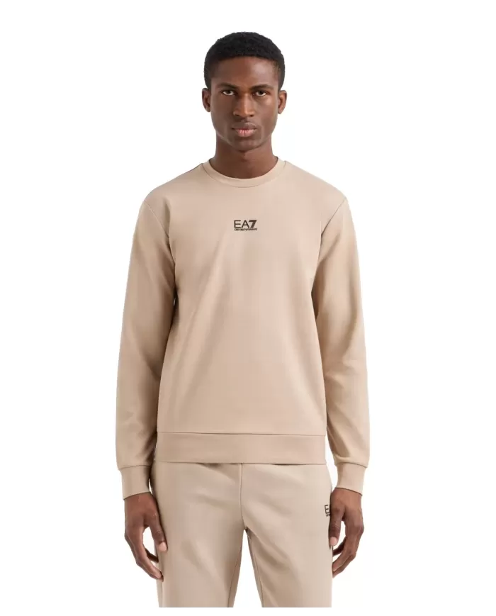 Felpa Uomo beige in cotone 8NPM30 PJVRZ|EA7 Felpa Uomo beige in cotone 8NPM30 PJVRZ|EA7