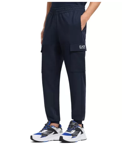 Pantaloni Uomo blu in cotone gym 8NPP67 PJVRZ|EA7