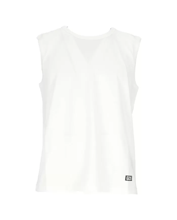 Canotta Uomo bianca in cotone A2EM2800UW1|GCDS Essential Canotta Uomo bianca in cotone A2EM2800UW1|GCDS Essential