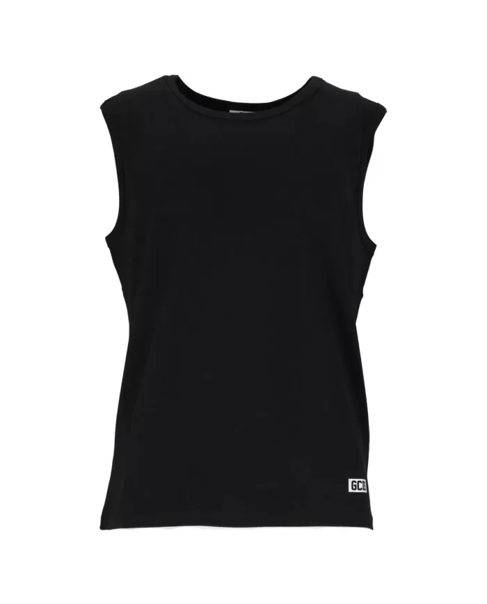 Canotta Uomo nera in cotone A2EM2800UW1|GCDS Essential Canotta Uomo nera in cotone A2EM2800UW1|GCDS Essential