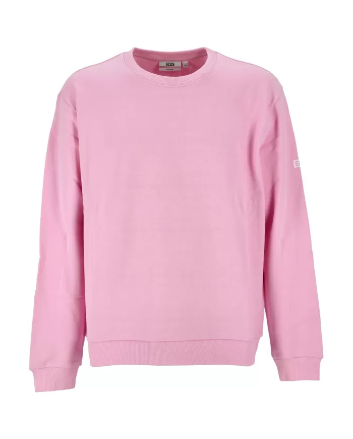 Felpa Uomo rosa in cotone A2EU1500UW0|GCDS Essential Felpa Uomo rosa in cotone A2EU1500UW0|GCDS Essential