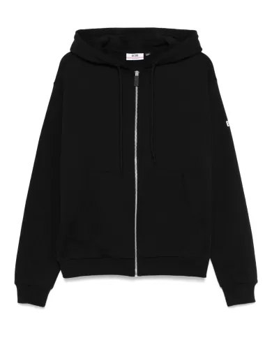 Tシャツ・カットソー GCDS Men Hoodies B1EM2000UW0 99 Black Felpa Uomo nera in cotone con zip B1EM2000UW0 | GCDS Essential