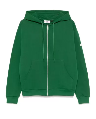 Felpa Uomo verde in cotone con zip B1EM2000UW0 |GCDS Essential