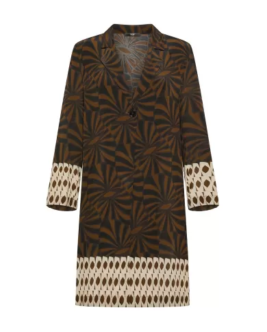 Cappotto Donna motivo etnico foglie CP0554 70 450261|SEVENTY 19.70 Cappotto Donna motivo etnico foglie CP0554 70 450261|SEVENTY 19.70