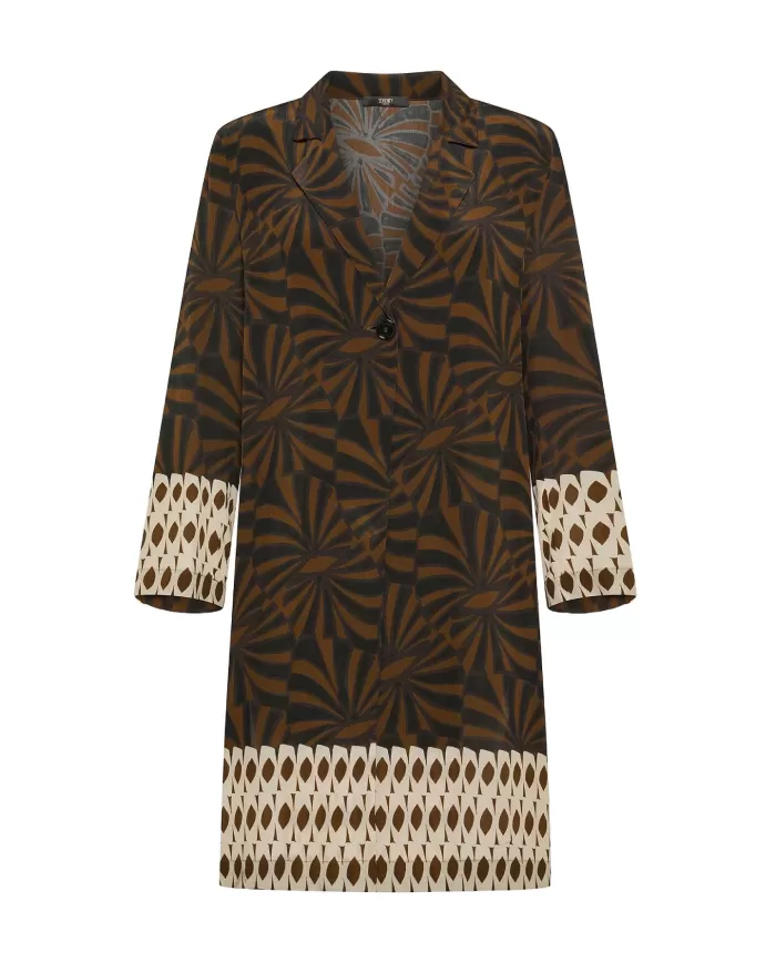 Cappotto Donna motivo etnico foglie CP0554 70 450261|SEVENTY 19.70 Cappotto Donna motivo etnico foglie CP0554 70 450261|SEVENTY 19.70