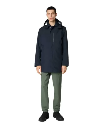 Cappotto Uomo blu stile trench D42138M GRIN20 BATTERSEA|SAVE THE DUCK