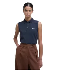 Polo Donna blu smanicato in cotone LML0888 LML BOWFORD|BARBOUR Polo Donna blu smanicato in cotone LML0888 LML BOWFORD|BARBOUR