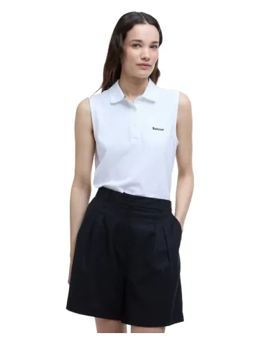 Polo Donna bianco smanicato in cotone LML0888 LML BOWFORD |BARBOUR Polo Donna bianco smanicato in cotone LML0888 LML BOWFORD |BARBOUR