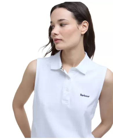 Polo Donna bianco smanicato in cotone LML0888 LML BOWFORD |BARBOUR Polo Donna bianco smanicato in cotone LML0888 LML BOWFORD |BARBOUR