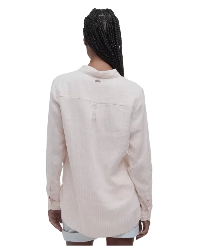 Camicia Donna rosa rigata in lino LSH1315 LSH MARINE|BARBOUR Camicia Donna rosa rigata in lino LSH1315 LSH MARINE|BARBOUR