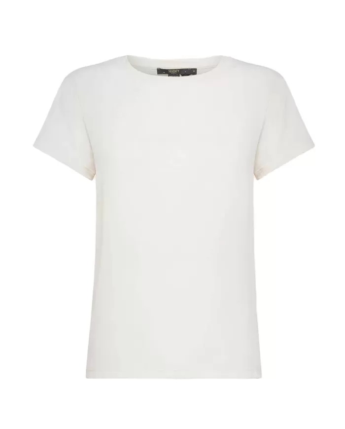 T-shirt Donna panna di cotone MJ1663 890180|SEVENTY 19.70 T-shirt Donna panna di cotone MJ1663 890180|SEVENTY 19.70
