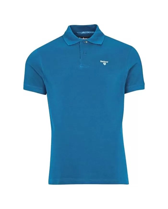 BARBOUR Polo Uomo MML0012 MIDLAYERS PE 2025 cotone regular con dettaglio tartan AQ72 lyons blue BARBOUR Polo Uomo MML0012 MIDLAYERS PE 2025 cotone regular con dettaglio tartan AQ72 lyons blue
