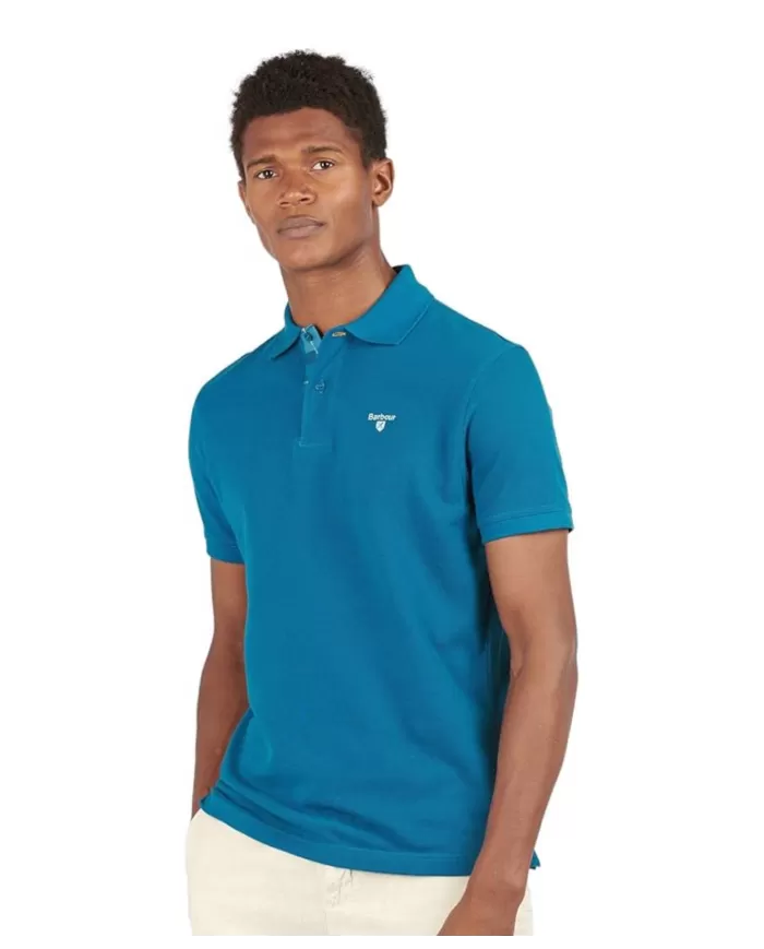 BARBOUR Polo Uomo MML0012 MIDLAYERS PE 2025 cotone regular con dettaglio tartan AQ72 lyons blue BARBOUR Polo Uomo MML0012 MIDLAYERS PE 2025 cotone regular con dettaglio tartan AQ72 lyons blue