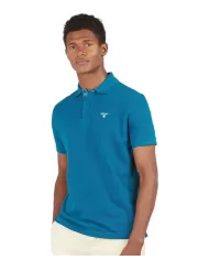 BARBOUR Polo Uomo MML0012 MIDLAYERS PE 2025 cotone regular con dettaglio tartan AQ72 lyons blue