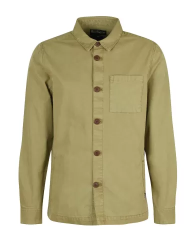 Overshirt Uomo verde oliva in cotone MOS0281 MOS WASHED | BARBOUR Overshirt Uomo verde oliva in cotone MOS0281 MOS WASHED | BARBOUR