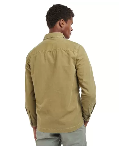 Overshirt Uomo verde oliva in cotone MOS0281 MOS WASHED | BARBOUR Overshirt Uomo verde oliva in cotone MOS0281 MOS WASHED | BARBOUR