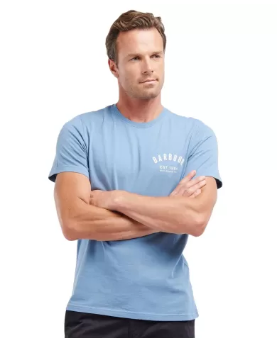T-shirt Uomo azzurra in cotone MTS0502 PREPPY|BARBOUR T-shirt Uomo azzurra in cotone MTS0502 PREPPY|BARBOUR