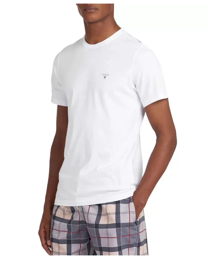 T-shirt Uomo bianca in cotone MTS0670 SPORTS |BARBOUR T-shirt Uomo bianca in cotone MTS0670 SPORTS |BARBOUR