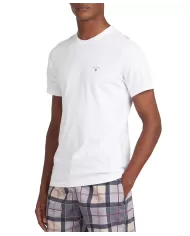 T-shirt Uomo bianca in cotone MTS0670 SPORTS |BARBOUR