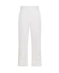 Pantaloni Donna bianco ricamo sul fondo PT1334 50 780083|SEVENTY 19.70 Pantaloni Donna bianco ricamo sul fondo PT1334 50 780083|SEVENTY 19.70