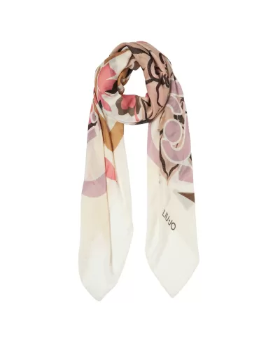 Foulard Donna crema con stampa floreale 2A5033T0300 | LIU JO Foulard Donna crema con stampa floreale 2A5033T0300 | LIU JO
