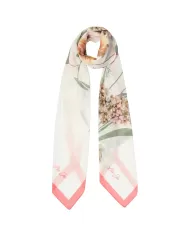 Foulard Donna panna con fantasia floreale 2A5035T0300 |LIU JO