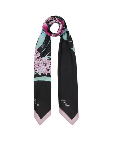 Foulard Donna nero fantasia floreale 2A5035T0300|LIU JO Foulard Donna nero fantasia floreale 2A5035T0300|LIU JO