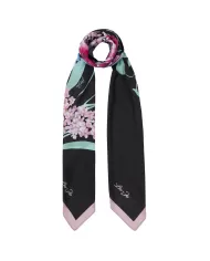Foulard Donna nero fantasia floreale 2A5035T0300|LIU JO