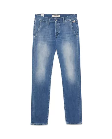 ROY ROGER'S Jeans Uomo RRU006D1410897 NEW ELIAS PE 2025 denim slim classico con patch 01 NICK ROY ROGER'S Jeans Uomo RRU006D1410897 NEW ELIAS PE 2025 denim slim classico con patch 01 NICK