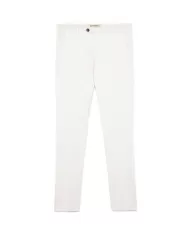 ROY ROGER'S Pantalone Uomo RRU013C9250112 NEW ROLF cotone slim stile classico con dettaglio piega 0014 OPTIC white