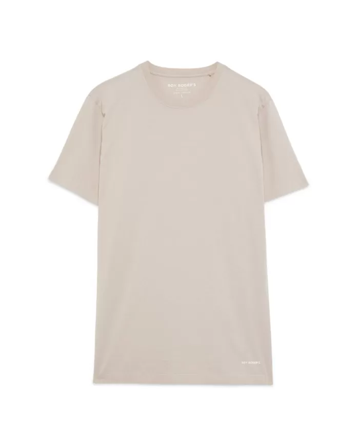 T-shirt Uomo sabbia in cotone regular RRU164CL870451|ROY ROGER'S T-shirt Uomo sabbia in cotone regular RRU164CL870451|ROY ROGER'S